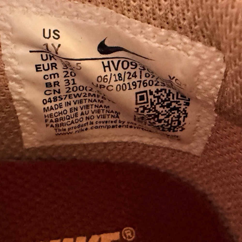 Nike Kids Pink and White Sneakers - Picture 4 of 5